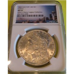 1883 O/O VAM 4 MS 63 NGC Top 100 Morgan GH