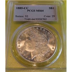 1885 MS 64 PCGS Morgan Dollar KEY DATE
