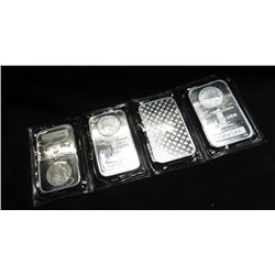 4 pcs. Morgan Design 1 oz Silver Bars