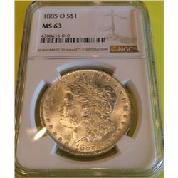 1885 o MS 63 NGC Morgan Dollar