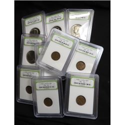 10 pcs.  Coin Collection - 5 Halves - 5 Wheats -
