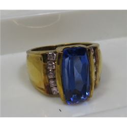 Vermeil over Sterling Ring - Quartz Stones
