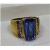 Image 1 : Vermeil over Sterling Ring - Quartz Stones