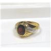 Image 1 : Vermeil over Sterling Garnet Ring