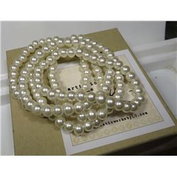 Costume Pearl 5 pc. Stretch Bracelet Set in Box
