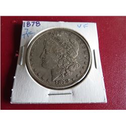 1878 7 TF XF Grade Morgan Silver Dollar