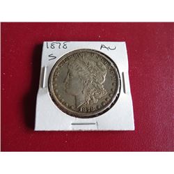 1878 s AU Grade Morgan Silver Dollar
