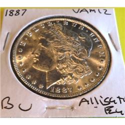 1887 BU VAM 12 Alligator Eye Morgan Dollar