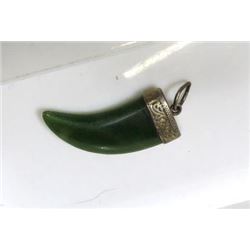 Vintage Jade and Sterling Pendant - 1950's