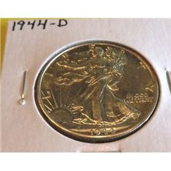 1944 D BU Grade Walking Liberty Half Dollar