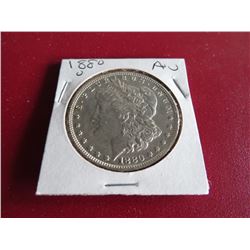 1880 O Better Date AU Grade Morgan Silver Dollar