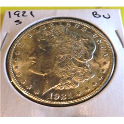 1921 S BU Grade Morgan Silver Dollar