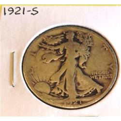 1921 S Walking Liberty Half Dollar Better Date