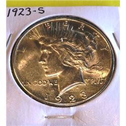 1923 S Bu Grade Peace Silver Dollar