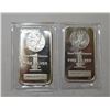Image 1 : (2) 1 oz. Walking Liberty Design Silver Bars