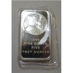 5 oz. Buffalo Design Silver Bar - .999 Pure
