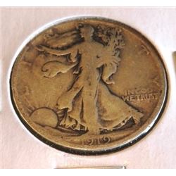 1919 D Good Grade Walking Liberty Half Dollar