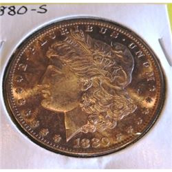 1880 s BU Morgan Dollar Toned
