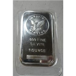 1 oz Sunshine Silver Bar - .999 pure