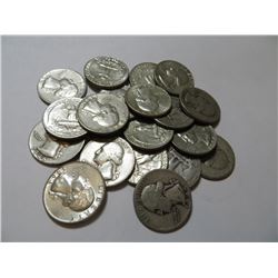 20 pcs. Washington Quarters 90% Silver
