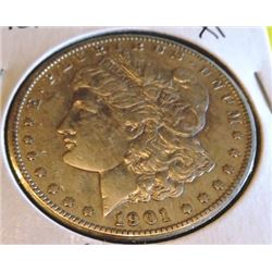 1901 s XF Cleaned Morgan Dollar