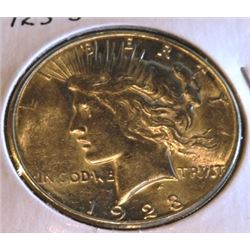 1923 S BU Grade Peace Silver Dollar