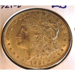 1921 D AU Grade Morgan Silver dollar