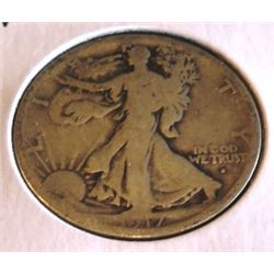 1917 S Good Grade Walking Liberty Half Dollar