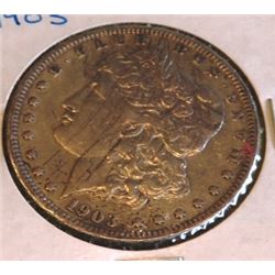 1903 P Details Morgan Silver Dollar