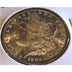 1884 O Bu Grade Morgan Silver Dollar