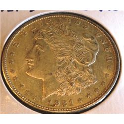1921 D AU Grade Morgan Silver Dollar