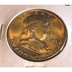 1953 D AU Grade Franklin Half Dollar