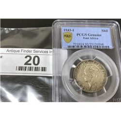 1943  -I - One Shilling PCGS Genuine -