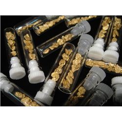 12 -1 Gram Approx. Gold Nugget Vials PANNED  GOLD