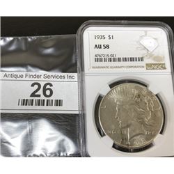 1935 AU 58 NGC Peace Silver Dollar