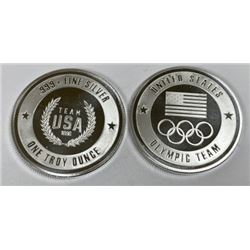 (2) 1 oz. Silver Rounds - Olympic Design