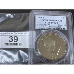 1976 S PRF69DCAM PCGS IKE Dollar