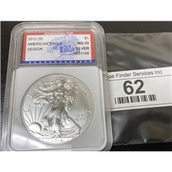 2012 S MS 70 US Silver Eagle