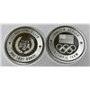 Image 1 : (2) 1 oz. Silver Rounds - USA Olmpic Design
