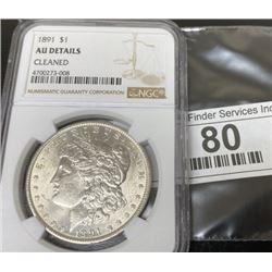 1891 AU Details NGC Morgan Silver Dollar