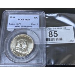 1950 PRF65 PCGS Franklin Half Dollar