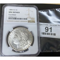 1884 CC UNC Details Morgan Dollar NGC Slab