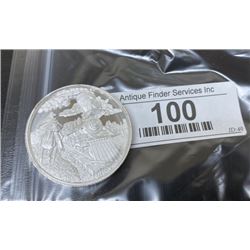 2 oz Silver Round Locomotive Design