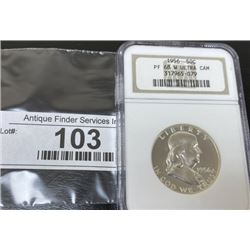 1956 PRF 68 UDCAM NGC Franklin Half Dollar
