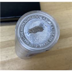 RARE Mint Roll of 20 Kookaburra Silver Rounds