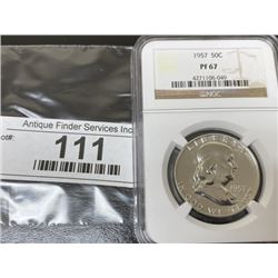1957 PF67 Franklin Half Dollar NGC Slab