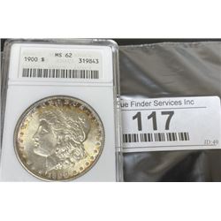 1900 MS 62 ANACS Morgan Silver Dollar