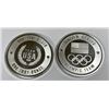 Image 1 : Lot of 2 -1 oz. Silver USA Olympic Design Rounds