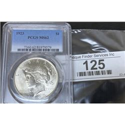 1923 MS 62 PCGS Peace Silver Dollar