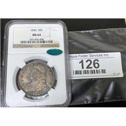 1830 MS 63 NGC C.A.C. Designation Bust 1/2